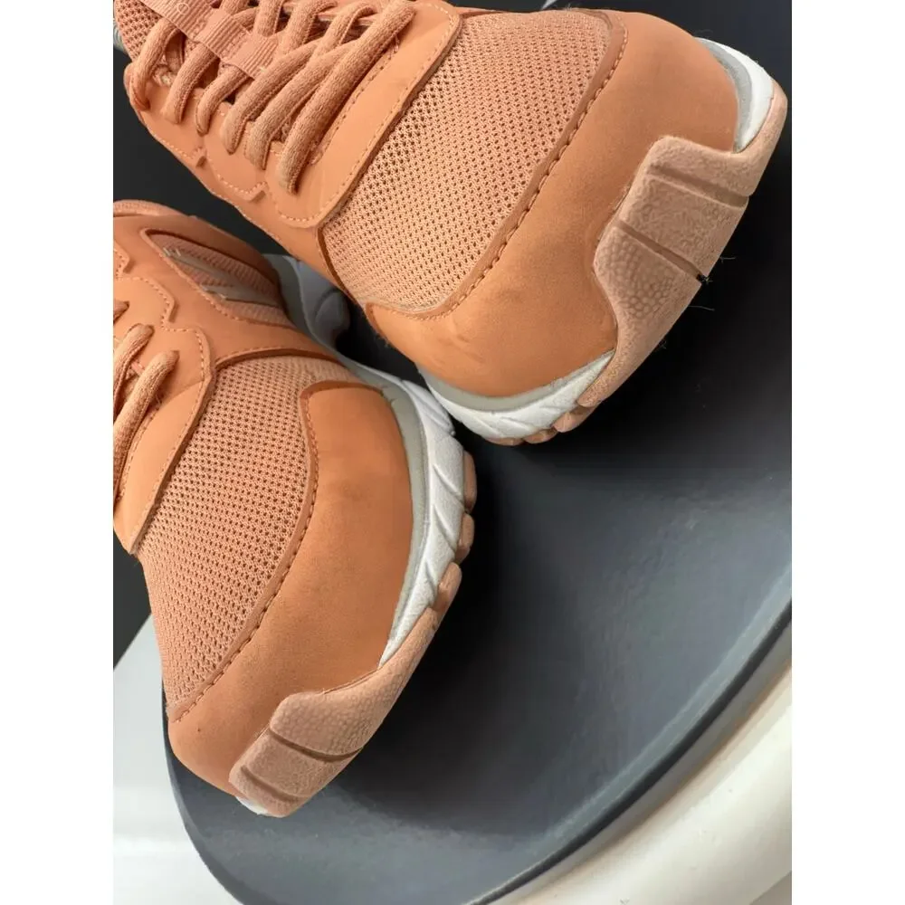 Vionic Paige Nubuck Womens 8.5 Peach‎ Orange Comfort Walking Shoes Arch Support